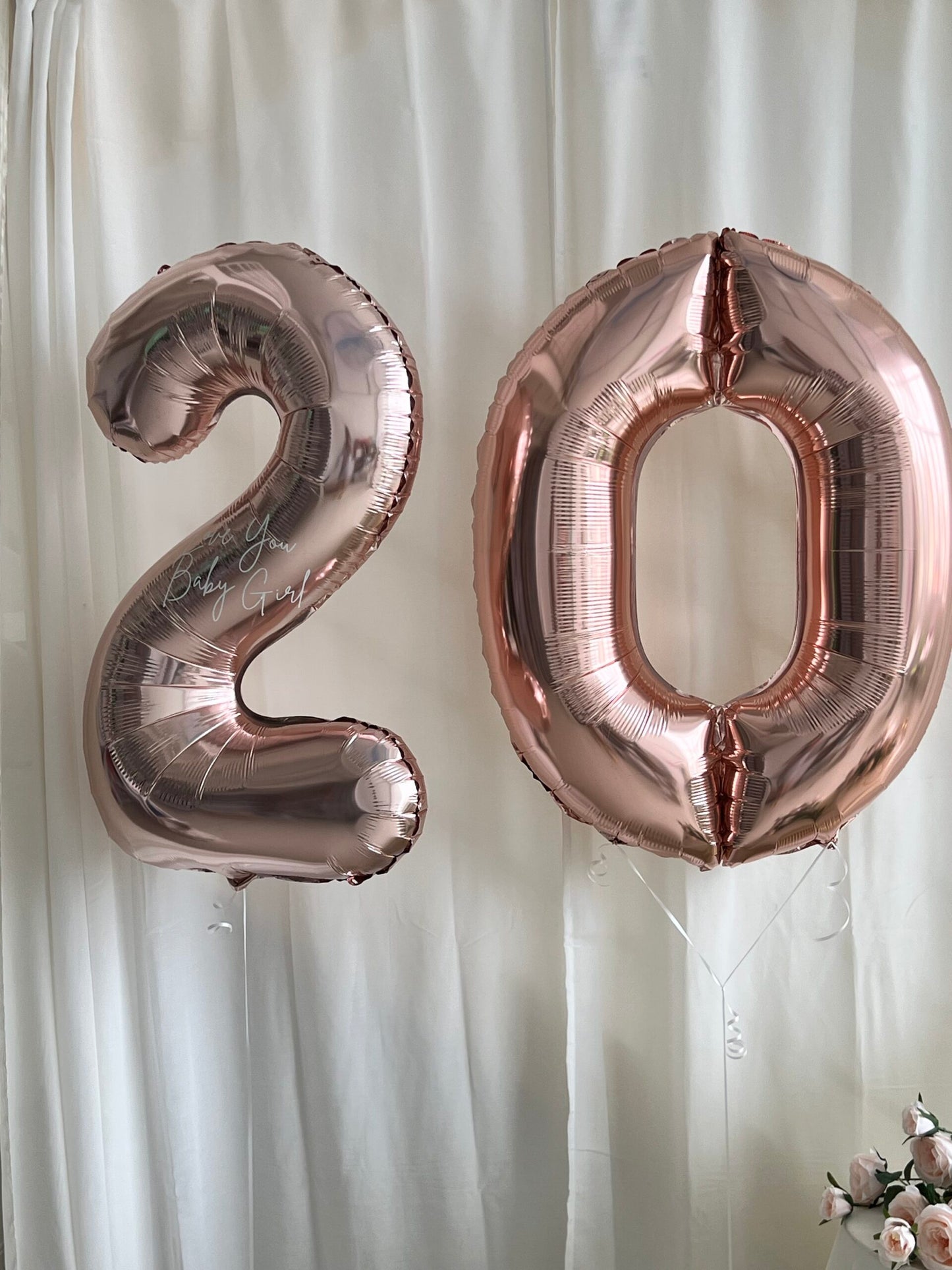 2pcs number/alphabet Foil Helium Balloons