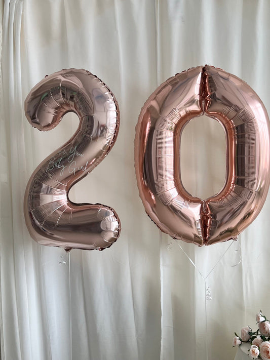 2pcs number/alphabet Foil Helium Balloons